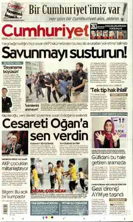 Cumhuriyet sayfa 1