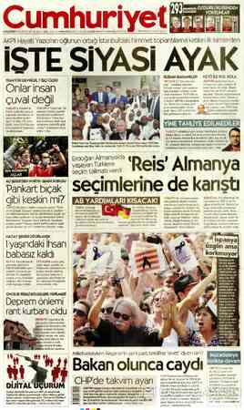 Cumhuriyet sayfa 1