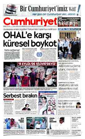 Cumhuriyet sayfa 1