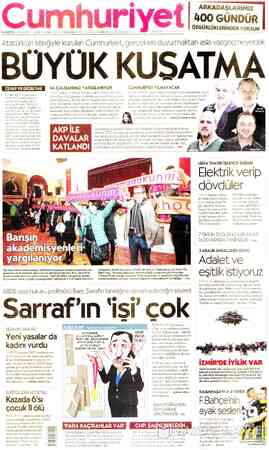  YUNUS NADİ (92) IRLARI NADİR NADİ Cumhuriyet PAZARTESİ 4 ARALIK 2017 — 93.YıL 33661 Atatürkün isteğiyle kurulan Cumhuriyet,