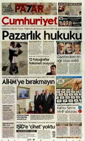 Cumhuriyet sayfa 1