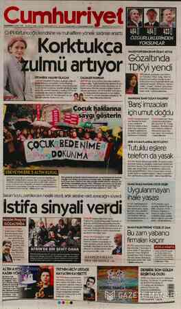 Cumhuriyet sayfa 1