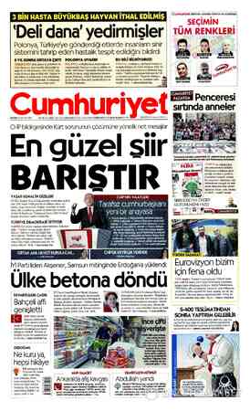 Cumhuriyet sayfa 1