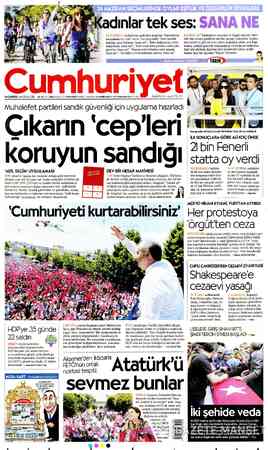 Cumhuriyet sayfa 1