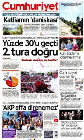  ÇARŞAMBA 6 HAZİRAN 2018 - 94 YIL SAYI: 33845 KURUCUSU YUNUS NADİ (9244945) BAŞYAZARLARI NADİR NADİ (19451991) İHAN SELÇUK...