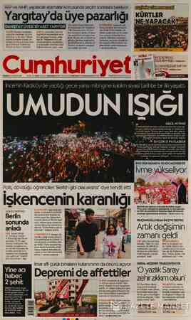 Cumhuriyet sayfa 1