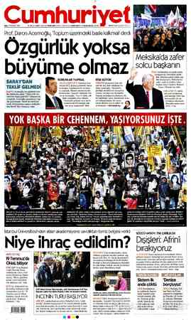Cumhuriyet sayfa 1