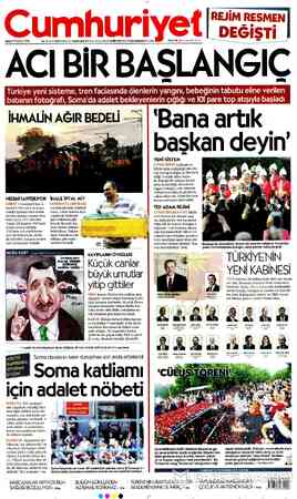 Cumhuriyet sayfa 1