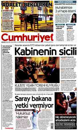 Cumhuriyet sayfa 1
