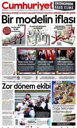 Cumhuriyet sayfa 1