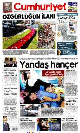 Cumhuriyet sayfa 1