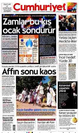 Cumhuriyet sayfa 1