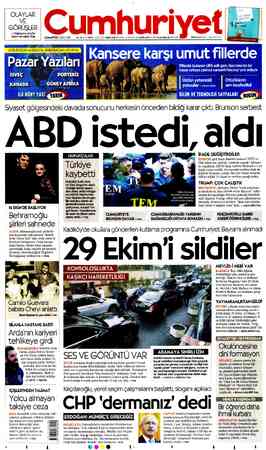 Cumhuriyet sayfa 1