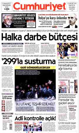 Cumhuriyet sayfa 1