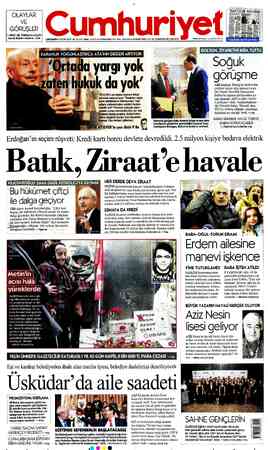 Cumhuriyet sayfa 1