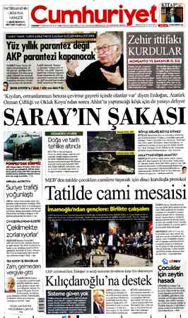 Cumhuriyet sayfa 1