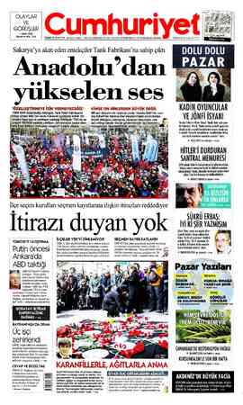 Cumhuriyet sayfa 1