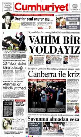 Cumhuriyet sayfa 1