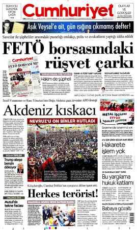 Cumhuriyet sayfa 1