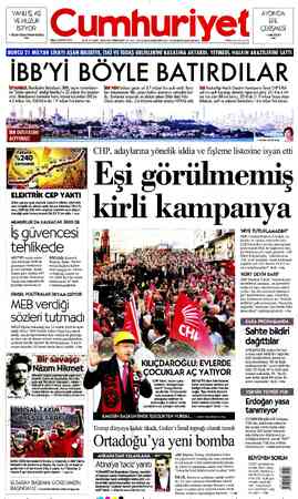 Cumhuriyet sayfa 1