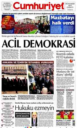 Cumhuriyet sayfa 1