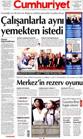 Cumhuriyet sayfa 1