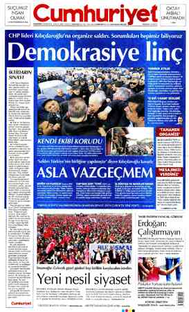Cumhuriyet sayfa 1