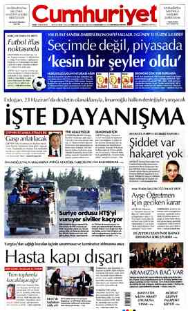 Cumhuriyet sayfa 1