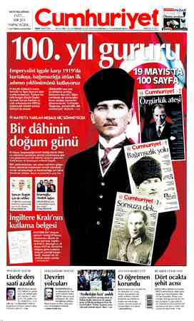 Cumhuriyet sayfa 1