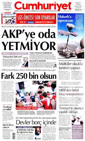Cumhuriyet sayfa 1