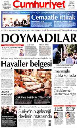 Cumhuriyet sayfa 1