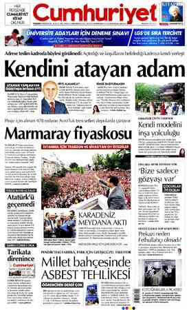 Cumhuriyet sayfa 1