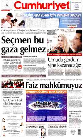 Cumhuriyet sayfa 1