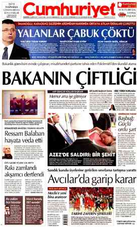 Cumhuriyet sayfa 1