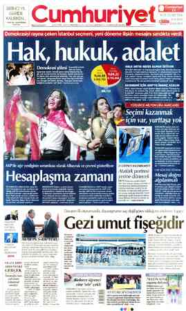 Cumhuriyet sayfa 1