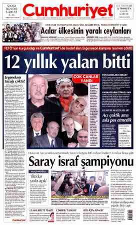 Cumhuriyet sayfa 1