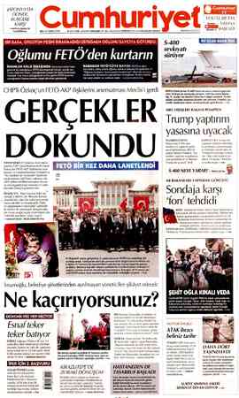 Cumhuriyet sayfa 1