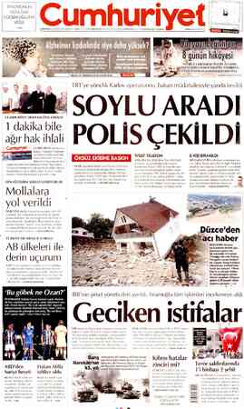 Cumhuriyet sayfa 1