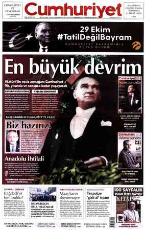 Cumhuriyet sayfa 1