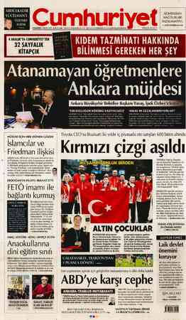 Cumhuriyet sayfa 1
