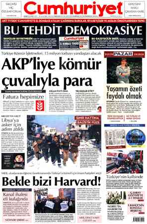 Cumhuriyet sayfa 1