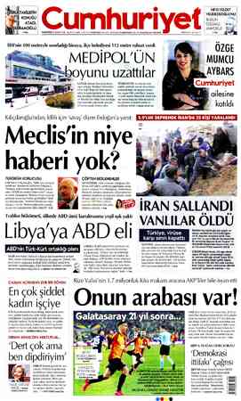 Cumhuriyet sayfa 1