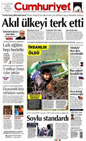 Cumhuriyet sayfa 1