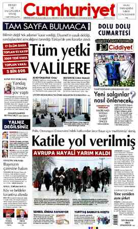 Cumhuriyet sayfa 1