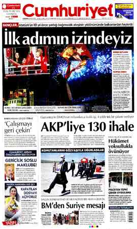 Cumhuriyet sayfa 1