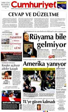Cumhuriyet sayfa 1