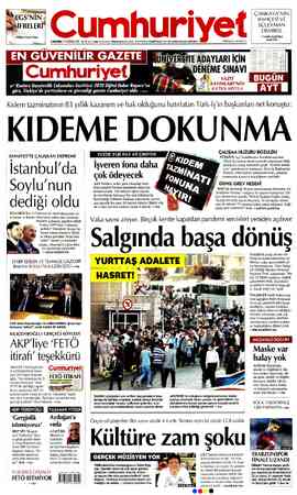 Cumhuriyet sayfa 1