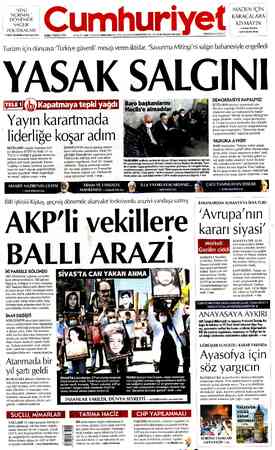 Cumhuriyet sayfa 1