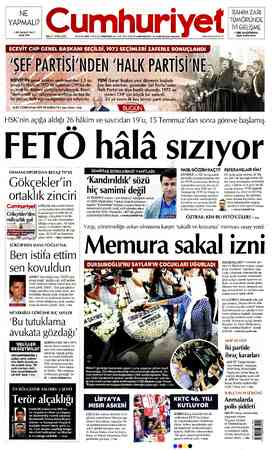  NE YAPMALI? > DR. BAŞAR YALTI yazdı Z'de SALI 21 TEMMUZ 2020 96. YIL SAYI: 34618" KURUCUSU YUNUS NADİ (1924-1945)...