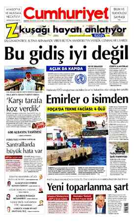 Cumhuriyet sayfa 1